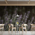 Blurred Lavender Field Mural Wallpaper — Moody Nature Wall Decor Mural Wallpaper - room preview 02