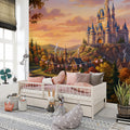 Fairytale Castle Landscape Mural Wallpaper — Whimsical Storybook Scene Mural Wallpaper - room preview 02