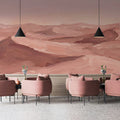Abstract Desert Dunes Mural Wallpaper — Earthy Pink Brushstrokes Mural Wallpaper - room preview 02