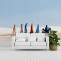 Minimalist Desert Landscape Wallpaper Watercolor Nomad Journey Mural Serene Blue Sky Boho Wall Art Mural Wallpaper - room preview 02