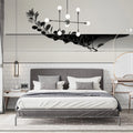 Minimalist Botanical Branch Mural — Black and White Art Mural Wallpaper - room preview 02