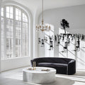 Surreal Chairs and Solitary Tree Mural Wallpaper — Modern Minimalist Mural Wallpaper - room preview 02