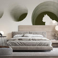Minimalist Cat Silhouette Mural Wallpaper — Modern Tunnel Design Mural Wallpaper - room preview 02