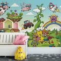 Superhero Farm Adventure Mural Wallpaper — Fun Cartoon Wall Decor Mural Wallpaper - room preview 02