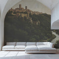 Italian Hilltop Village Landscape Mural Wallpaper - room preview 02