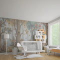 Storybook Fairy Village Mural Wallpaper — Whimsical Forest Design Mural Wallpaper - room preview 02