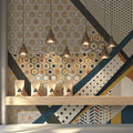 Mid-Century Geometric Collage Mural Wallpaper — Retro Abstract Style Mural Wallpaper - room preview 02
