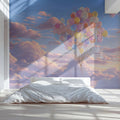 Floating Balloon Bunch Mural Wallpaper — Whimsical Sky Design Mural Wallpaper - room preview 02