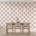 Minimalist Polka Dot Mural Wallpaper — Soft Mauve and Cream Mural Wallpaper - room preview 02