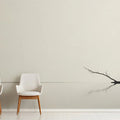 Zen Branch Reflection Mural Wallpaper — Minimalist Ink Silhouette Mural Wallpaper - room preview 02