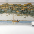 Floating Mushroom Forest Mural Wallpaper — Whimsical Coastal Scene Mural Wallpaper - room preview 02