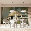 Jungle Hut Watercolor Mural Wallpaper — Artistic Cultural Scene Mural Wallpaper - room preview 02