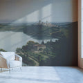 Tuscan Lake Landscape Mural Wallpaper — Classic Oil Painting Art Mural Wallpaper - room preview 02