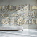 William Morris Quote Mural Wallpaper — Vintage Arts and Crafts Style Mural Wallpaper - room preview 02
