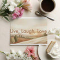 Sunrise Landscape Typography Mural Wallpaper — Earthy Text Mural Mural Wallpaper - room preview 02