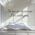 Home is Wherever I'm With You Mural Wallpaper — Minimalist Script Mural Wallpaper - room preview 02