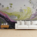 Fluid Motion Abstract Mural Wallpaper — Modern Artistic Statement Mural Wallpaper - room preview 02