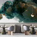 Surreal Sailing Ship Mural Wallpaper — Whimsical Fantasy Ocean Mural Wallpaper - room preview 02