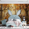 Autumn Woodland Fairy Tale Mural Wallpaper — Whimsical Forest Scene Mural Wallpaper - room preview 02