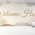 Abstract Watercolor Shapes Mural Wallpaper in Earthy Tones Mural Wallpaper - room preview 02