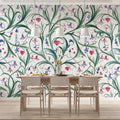 Entwined Lily and Heart Botanical Mural Wallpaper - room preview 02