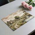 English Countryside Landscape Mural Wallpaper — Vintage Oil Style Mural Wallpaper - room preview 02