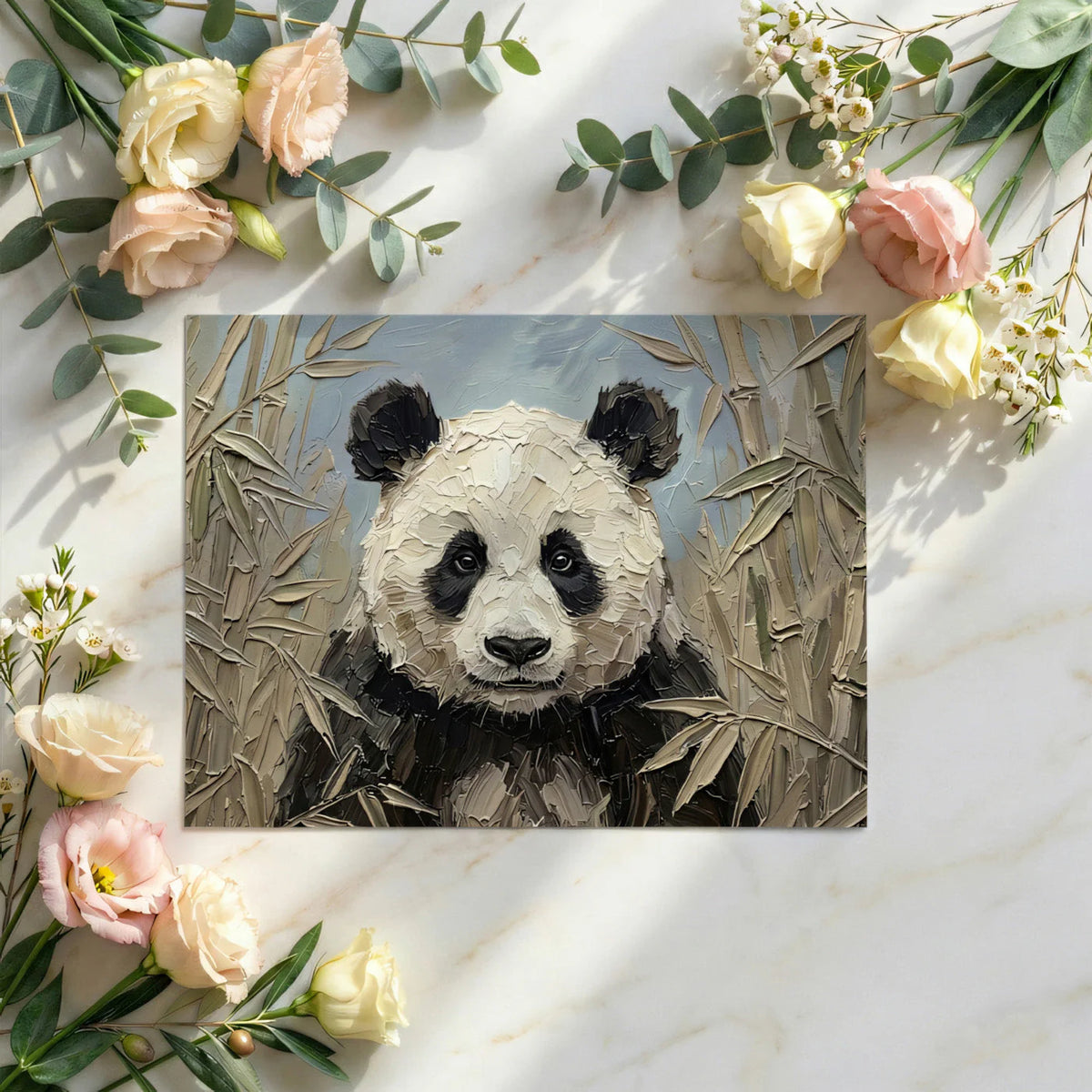 Impressionist Panda in Bamboo Mural Wallpaper - room preview 02
