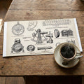 Nautical Instrument Encyclopedia Mural Wallpaper — Vintage Aesthetic Mural Wallpaper - room preview 02