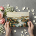 Misty Autumn River Valley Mural Wallpaper - room preview 02