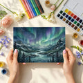 Northern Lights Mountain Landscape Mural Wallpaper - room preview 02