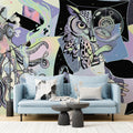 Steampunk Laboratory Mural Wallpaper — Whimsical Scientific Art Mural Wallpaper - room preview 02