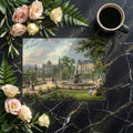 Chateau Gardens Landscape Mural Wallpaper — Vintage European Scene Mural Wallpaper - room preview 02