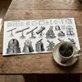 Vintage Astronomical Telescope Study Mural Wallpaper - room preview 02