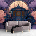 Enchanted Royal Carriage Floral Mural Wallpaper - room preview 02