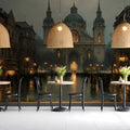 Gothic Cathedral Square Mural Wallpaper — European Cityscape Mural Wallpaper - room preview 02