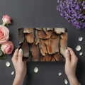 Natural Tree Bark Mural Wallpaper — Rustic Earth Tones Mural Wallpaper - room preview 02