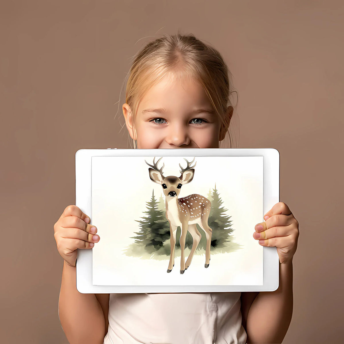 Fawn in the Forest Mural Wallpaper — Whimsical Nature Design Mural Wallpaper - room preview 02