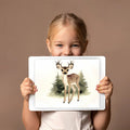 Fawn in the Forest Mural Wallpaper — Whimsical Nature Design Mural Wallpaper - room preview 02