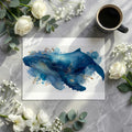 Whale and Floral Impressionist Mural Wallpaper - room preview 02