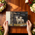 Rustic Lamb Farmhouse Mural Wallpaper —Pastoral Wall Art Mural Wallpaper - room preview 02