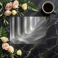 Monochrome Vertical Wave Mural Wallpaper — Abstract Modern Design Mural Wallpaper - room preview 02