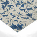 Indigo Acanthus Leaf Mural Wallpaper — Classic Floral Design Mural Wallpaper - room preview 02