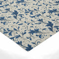 Indigo Scrollwork Mural Wallpaper — Classic Floral Pattern Mural Wallpaper - room preview 02