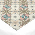 Geometric Floral Tile Mural Wallpaper —Soft Pastel Art Nouveau Mural Wallpaper - room preview 02