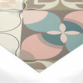 Geometric Floral Mural Wallpaper — Soft Pastel Art Deco Pattern Mural Wallpaper - room preview 02