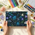 Bioluminescent Forest Mural Wallpaper — Botanical Whimsy Mural Wallpaper - room preview 02