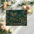 Tropical Jungle Sanctuary Mural Wallpaper — Dark Botanical Design Mural Wallpaper - room preview 02