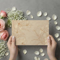Golden Botanical Line Art Mural Wallpaper — Minimalist Floral Mural Wallpaper - room preview 02