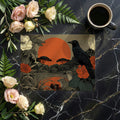 Sunlit Crow and Botanical Garden Mural Wallpaper - room preview 02