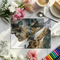 Dual Exposure Profile Mural Wallpaper — Artistic Nature Portrait Mural Wallpaper - room preview 02